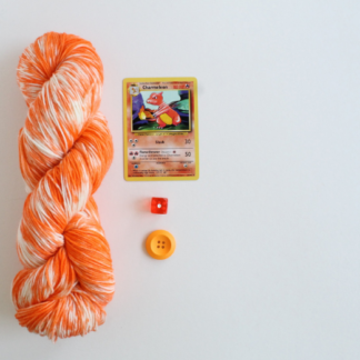 Charmander Ember - hand dyed Pokemon inspired sock yarn