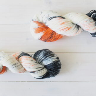 Orange is the new black themed yarn