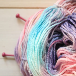 Glimmer: variegated DK sock yarn