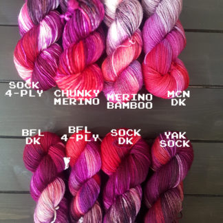Rage hand dyed yarn