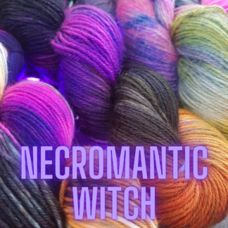 Necromantic Witch Halloween hand dyed yarn