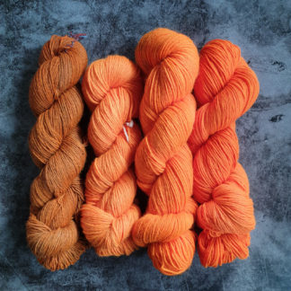Jack-O-Lantern Halloween hand dyed yarn