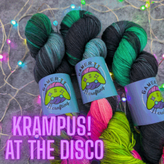 KRAMPUS! At the Disco Christmas hand dyed yarn