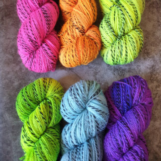 Glitched base hand dyed yarn