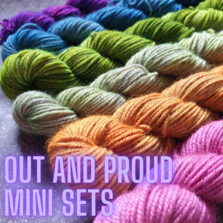 Out and Proud pride hand dyed yarn gradient set
