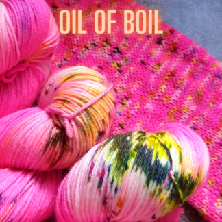 Oil of Boil Halloween hand dyed yarn