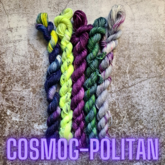 Cosmog-politan micro skein hand dyed yarn gradient set