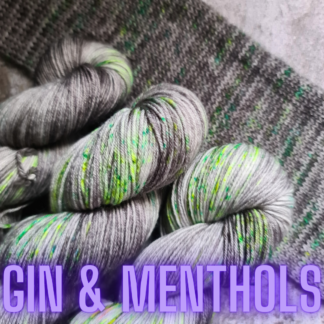 Gin and Menthols bookish hand dyed yarn