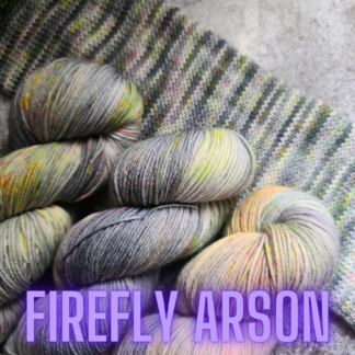 Firefly Arson bookish hand dyed yarn
