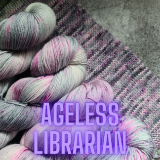 Ageless Librarian bookish hand dyed yarn