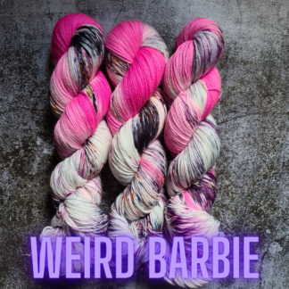 Weird Barbie pink hand dyed yarn