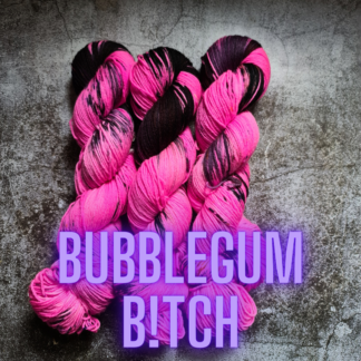 Bubblegum B!tch pink hand dyed yarn