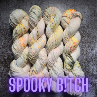 Spooky Bitch Halloween hand dyed yarn