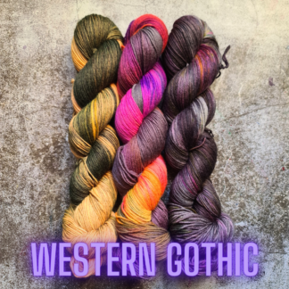 Western Gothic hand dyed yarn fade pack
