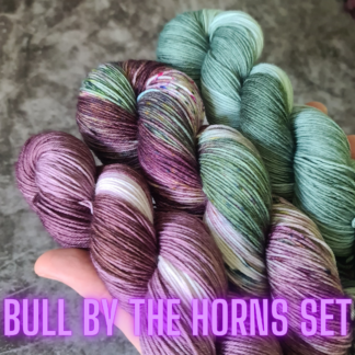 Bull by the Horns Taurus astrology hand dyed yarn fade pack