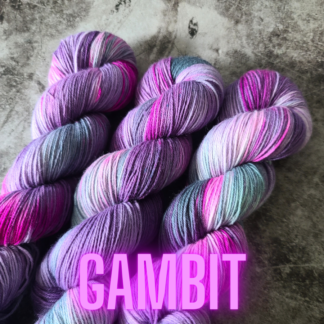 Gambit X-Men hand dyed yarn