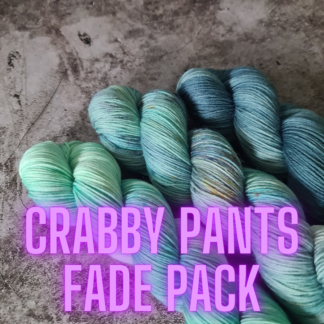 Crabby Pants Cancer astrology hand dyed yarn fade pack