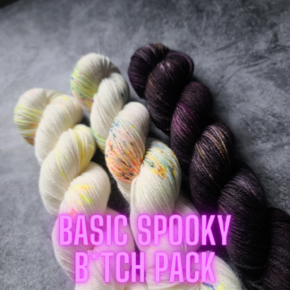 Spooky Basic Bitch hand dyed yarn fade pack