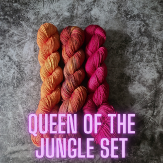 Queen of the Jungle Leo astrology hand dyed yarn fade pack
