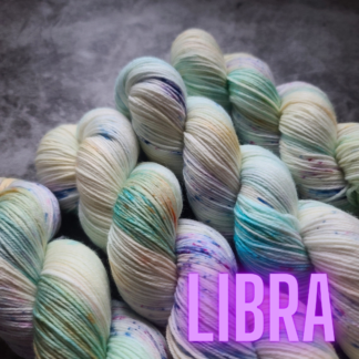 Libra astrology hand dyed yarn