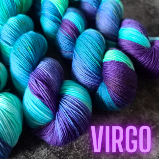Virgo astrology hand dyed yarn