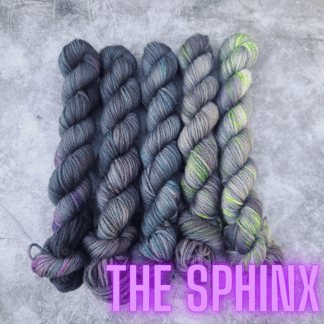 The Sphinx Ruptured Realms hand dyed yarn fade pack