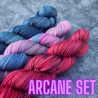 Arcane themed hand dyed yarn pack