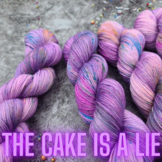 The Cake is a Lie limited edition hand dyed yarn