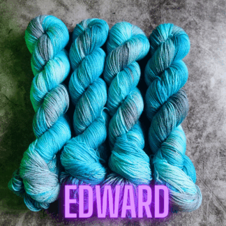 Edward vampires Halloween hand dyed yarn