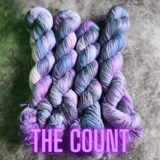 The Count vampires Halloween hand dyed yarn