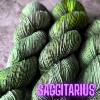 Sagittarius Astrology inspired hand dyed yarn