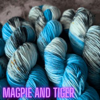 Magpie and Tiger Kpop Demon Hunters inspired hand dyed yarn