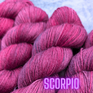 Scorpio Astrology inspired hand dyed yarn
