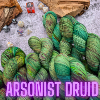 Arsonist Druid Dungeons and Dragons inspired hand dyed yarn
