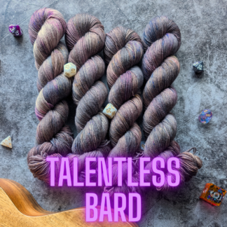Talentless Bard Dungeons and Dragons Twisted Classes inspired hand dyed yarn