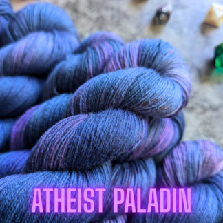 Atheist Paladin Dungeons and Dragons Twisted Classes inspired hand dyed yarn