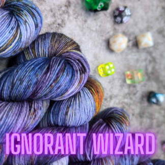 Ignorant Wizard Dungeons and Dragons Twisted Classes inspired hand dyed yarn