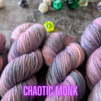 Chaotic Monk Dungeons and Dragons Twisted Classes inspired hand dyed yarn