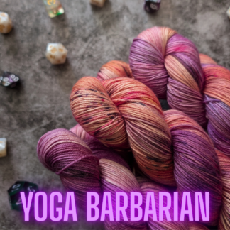 Yoga Barbarian Dungeons and Dragons Twisted Classes inspired hand dyed yarn