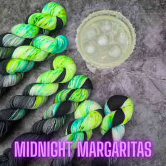 Midnight Margaritas Practical Magic inspired hand dyed yarn